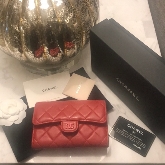 Chanel Petite Maroquinerie Red  pink small wallet - Picture 5 of 8